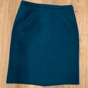 Teal LOFT pencil skirt